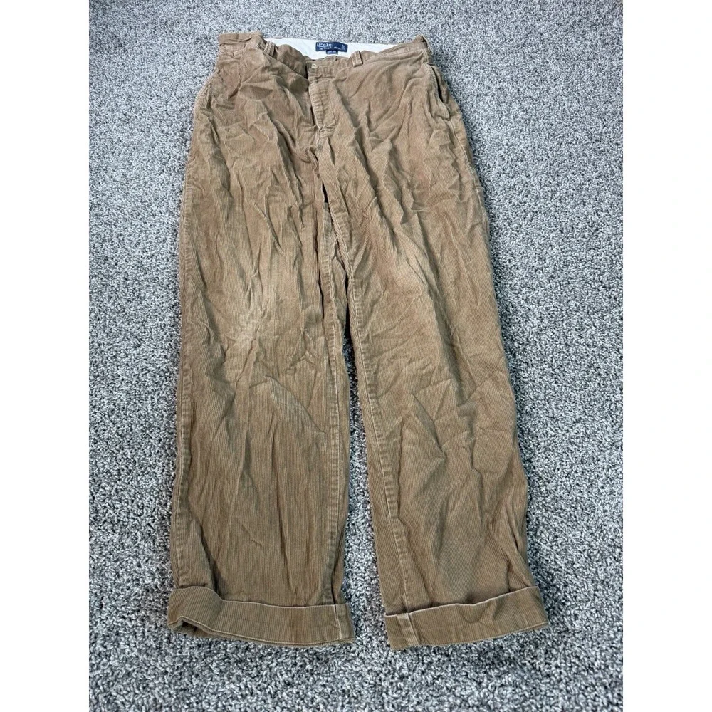 Vintage Polo Ralph Lauren Philip Corduroy Pants Men's Size 36X32 Brown